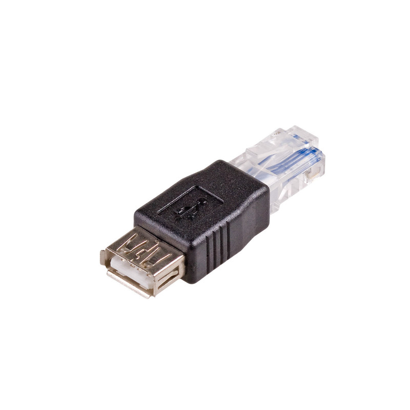 Akyga AK-AD-27 USB-A (F) - RJ45 (M) -adapteri, musta