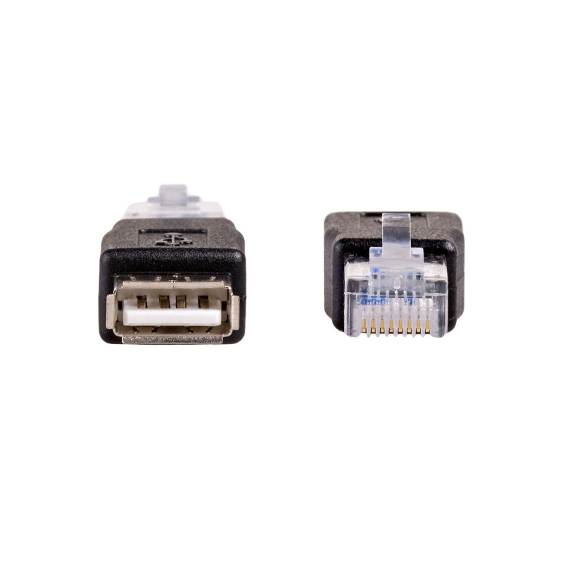 Akyga AK-AD-27 USB-A (F) - RJ45 (M) -adapteri, musta