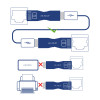 Akyga AK-AD-27 USB-A (F) - RJ45 (M) -adapteri, musta