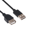 Akyga AK-USB-23 USB 2.0 -jatkokaapeli USB-A (M) - USB-A (F), 15 cm, musta