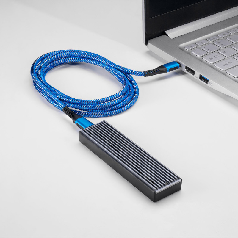 Akyga AK-USB-38 USB-C - USB-C -kaapeli, USB 2.0, 100 W, 1,8 m, sininen