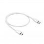 Akyga AK-USB-39 USB-C - USB-C -kaapeli, USB 2.0, 60 W, 0,5 m, valkoinen