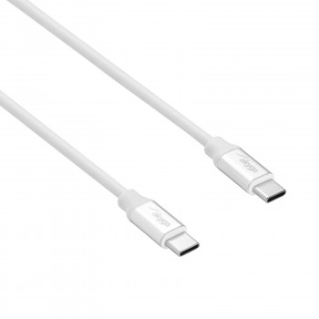 Akyga AK-USB-39 USB-C - USB-C -kaapeli, USB 2.0, 60 W, 0,5 m, valkoinen