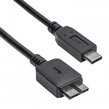 Akyga AK-USB-44 Micro-USB B (M) - USB-C (M) -kaapeli, USB 3.1, 1 m