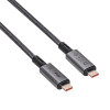 Akyga AK-USB-45 punottu USB-C - USB-C -kaapeli, USB4, 40 Gbit/s, 240 W, 1 m, harmaa