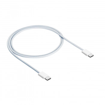 Akyga AK-USB-51 punottu USB-C - USB-C -kaapeli iPhone 15, USB 2.0, 60 W, 1 m, valkoinen