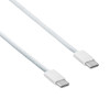 Akyga AK-USB-51 punottu USB-C - USB-C -kaapeli iPhone 15, USB 2.0, 60 W, 1 m, valkoinen