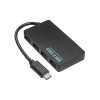 Akyga AK-AD-52 aktiivinen USB-C-keskitin, USB-C (M) - 4x USB-A (F), USB 3.1, 20 cm