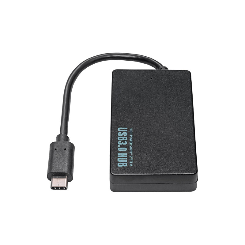 Akyga AK-AD-52 aktiivinen USB-C-keskitin, USB-C (M) - 4x USB-A (F), USB 3.1, 20 cm
