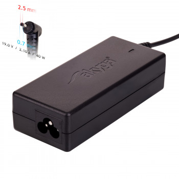 Akyga AK-ND-23 kannettavan tietokoneen virtalähde 19 V / 2,1 A, 40 W, 2,5 x 0,7 mm, 1,2 m, ASUS