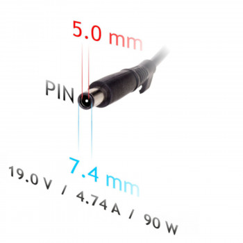 Akyga AK-ND-32 auton kannettavan tietokoneen virtalähde 19 V / 4,74 A, 90 W, 7,4 x 5,0 mm + pin, HP
