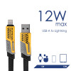 Akyga AK-USB-57 punottu 4-in-1-kaapeli USB-A/USB-C - USB-C/Lightning, USB 2.0, 65 W, 1 m, harmaa