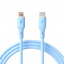 Akyga AK-USB-72 USB-C–Lightning-silikoonikaapeli, USB 2.0, 30 W, 1 m, sininen