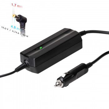 Akyga AK-ND-35 autolaturi kannettavalle tietokoneelle 19 V / 4,74 A, 90 W, 4,8 x 1,7 mm, HP