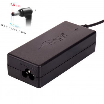 Akyga AK-ND-30 virtalähde 12 V, 5 A, 60 W, 5,5 x 2,5 mm, Mini-PC / LED, 1,2 m