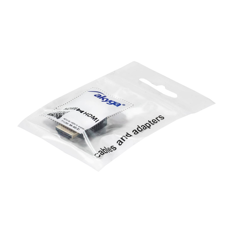 Akyga AK-AD-21 HDMI (M) – HDMI (M) -adapteri, musta