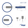 Akyga AKY1109 CR2032 HP2B litiumparisto 3 V 210 mAh, 2 nastaa, 15,2 mm jako (THT)