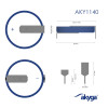 Akyga AKY1140 CR2032 HP2D litiumparisto 3 V 210 mAh, 2 nastaa, 20 mm jako