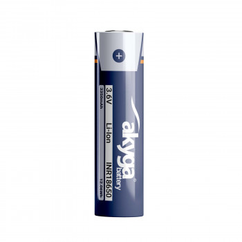 Akyga AKY1382 INR18650-34M Li-Ion-18650-akku 3,6 V 3350 mAh, suojaamaton