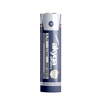 Akyga AKY2457 INR18650-20M Li-Ion-18650-akku 3,7 V 2000 mAh PCM-suojauksella