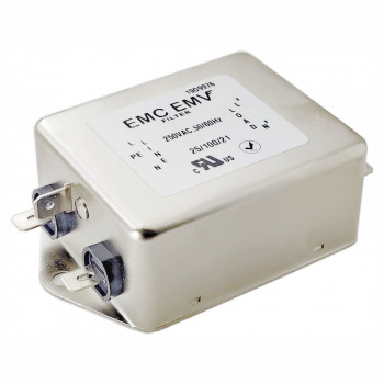 Akyga EN2060-6-F yksivaiheinen EMC-verkkosuodatin 6 A, 120–250 V AC, 50/60 Hz, 6,3 mm liitännät
