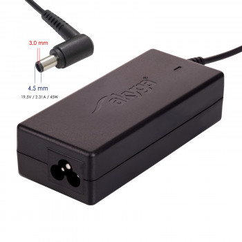 Akyga AK-ND-68 kannettavan tietokoneen laturi 19,5 V / 2,31 A, 45 W, 4,5 x 3,0 mm + nasta, 1,2 m, Dellille