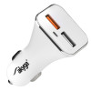 Autolaturi 12/24V Akyga AK-CH-08 18W 2x USB-A Quick Charge 3.0 5-12V / 1.5-3A valkoinen