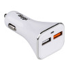 Autolaturi 12/24V Akyga AK-CH-08 18W 2x USB-A Quick Charge 3.0 5-12V / 1.5-3A valkoinen