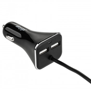 Autolaturi 12/24V Akyga AK-CH-10 45W 4x USB-A 5V / 9A modulaarinen musta