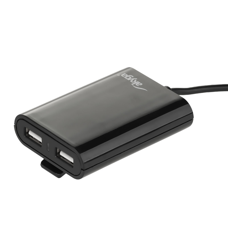 Autolaturi 12/24V Akyga AK-CH-10 45W 4x USB-A 5V / 9A modulaarinen musta