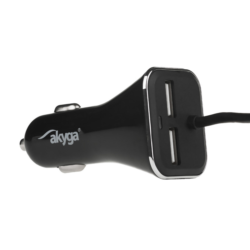 Autolaturi 12/24V Akyga AK-CH-10 45W 4x USB-A 5V / 9A modulaarinen musta