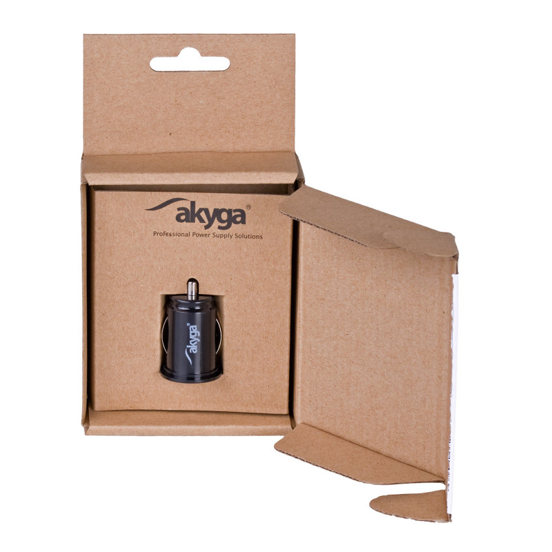 Autolaturi 12/24V Akyga AK-CH-02 10,5W 2x USB-A 5V / 2,1A musta