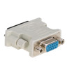 Akyga AK-AD-12 adapteri DVI-I 24+5 uros VGA naaras, valkoinen