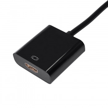 Akyga AK-AD-11 konverteri-adapteri kaapelilla DisplayPort uros HDMI naaras, 15 cm, musta