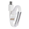 Akyga AK-AD-34 ranneke-USB-kaapeli, Micro-USB-B (uros) / USB-A, USB 2.0, 23 cm, valkoinen