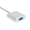 Akyga AK-AD-39 Mini DisplayPort (uros) VGA (naaras) adapterikaapeli, 15 cm, valkoinen