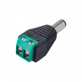 Akyga AK-SC-16 DC-pistoke 5,5 x 2,1 mm ruuviliittimillä UTP-kaapelille, CCTV