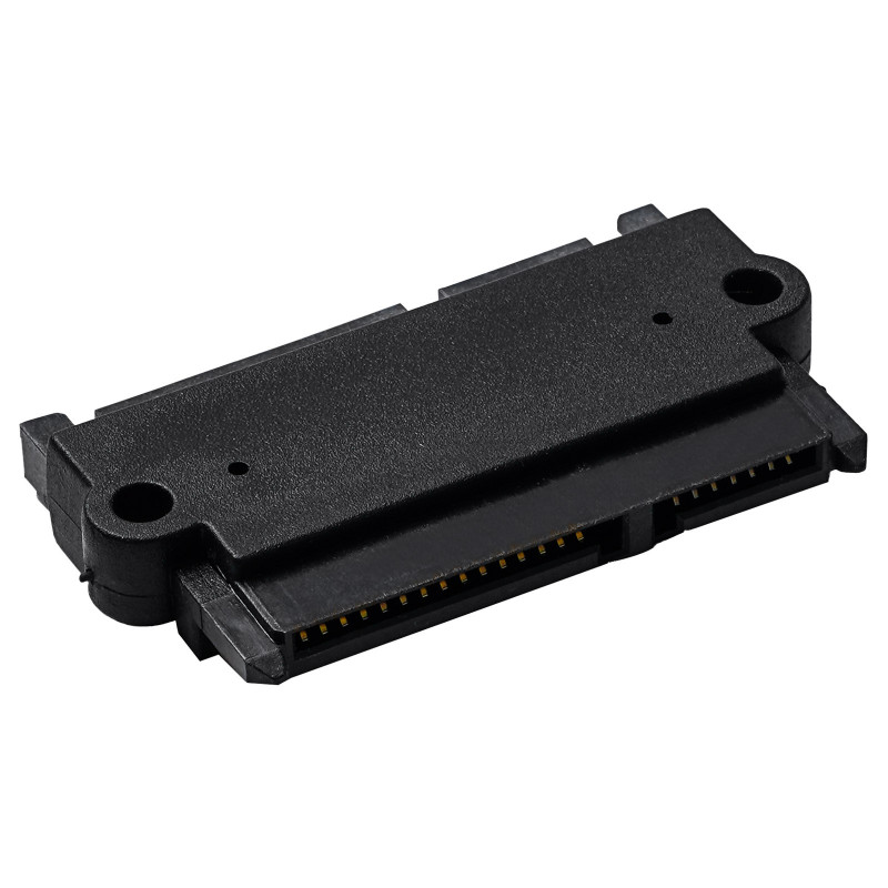 Akyga AK-CA-83 SATA 22-napainen (15+7) adapteri naaras uros, musta