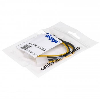 Akyga AK-CA-13 2x Molex (uros) PCIe 6-napainen (naaras) virta-adapterikaapeli, 15 cm