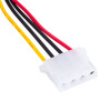 Akyga AK-CA-11 SATA-virtalähde (uros) Molex (naaras) adapterikaapeli, 15 cm