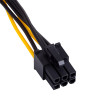 Akyga AK-CA-30 SATA-virtalähde (M) PCIe 6-pin (F) -adapterikaapeli, 15 cm
