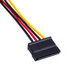 Akyga AK-CA-16 Molex (M) 2x SATA-virtalähde (F) -haarakaapeli, 15 cm
