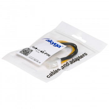 Akyga AK-CA-10 ATX P4 4-pin (M) EPS 8-pin (F) -virtasovitinkaapeli, 15 cm