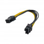 Akyga AK-CA-07 PCIe 6-pin (M) PCIe 8-pin (6+2) (F) -virtasovitinkaapeli, 20 cm