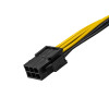 Akyga AK-CA-07 PCIe 6-pin (M) PCIe 8-pin (6+2) (F) -virtasovitinkaapeli, 20 cm