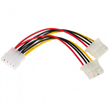 Akyga AK-CA-15 Molex (M) 2x Molex (F) -virranjakokaapeli, 15 cm