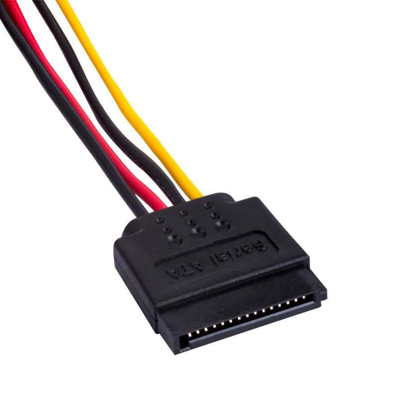 Akyga AK-CA-31 SATA-virranjakokaapeli, SATA (uros) 2x SATA (naaras), 2x 15 cm