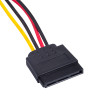 Akyga AK-CA-31 SATA-virranjakokaapeli, SATA (uros) 2x SATA (naaras), 2x 15 cm