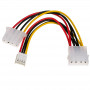 Akyga AK-CA-14 Molex (M) Molex (F) + Mini Molex (F) -virranjakokaapeli, 15 cm