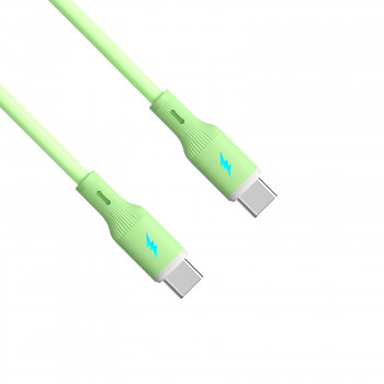 Akyga AK-USB-69 USB-kaapeli USB-C (m) / USB-C (m), USB 2.0, 60W, 1 m, vihreä, silikoni